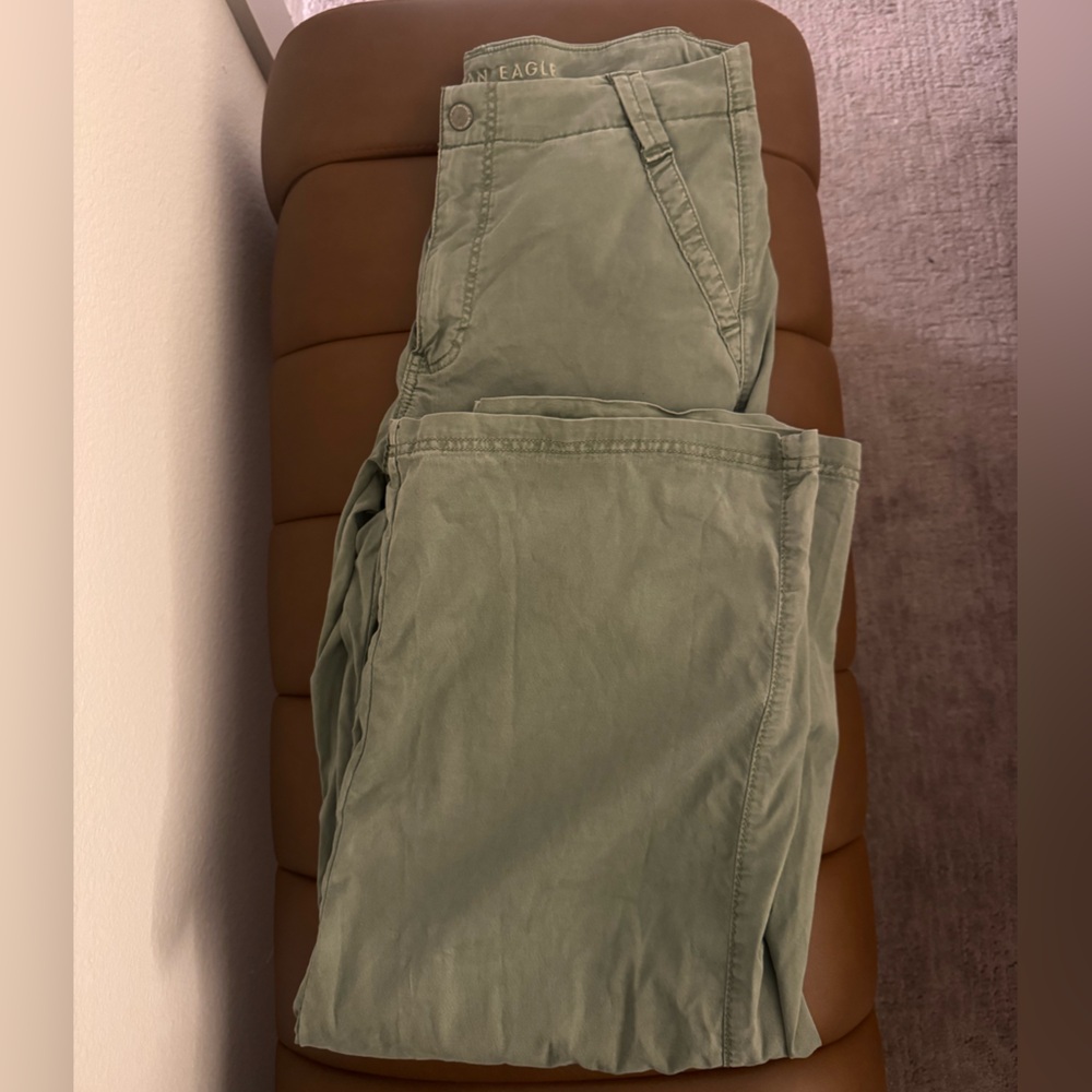 American Eagle Outfitters Women's Green Wide Leg Pants - Picture 4 of 8
